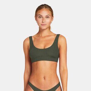 Vitamin A Sienna Tank in Forest EcoRib S/6 NWT